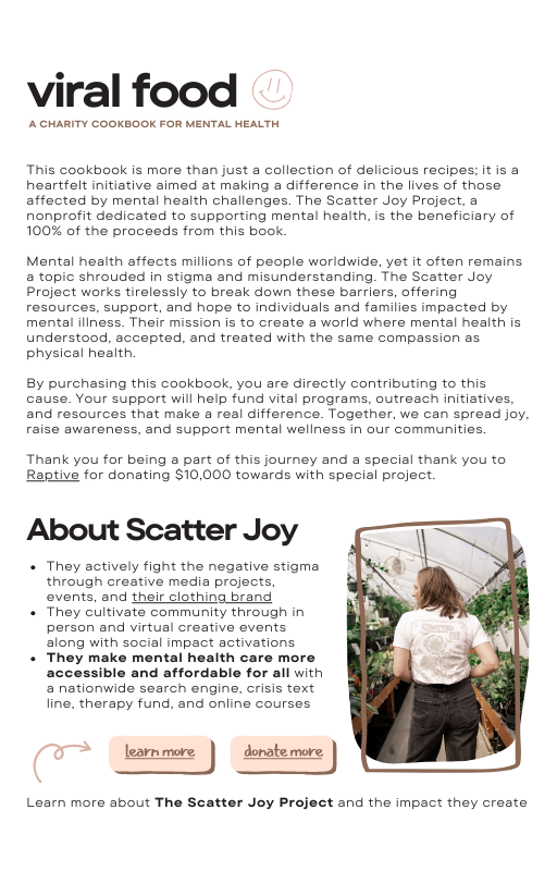Viral Food (A Charity Cookbook for Mental Health) eBook