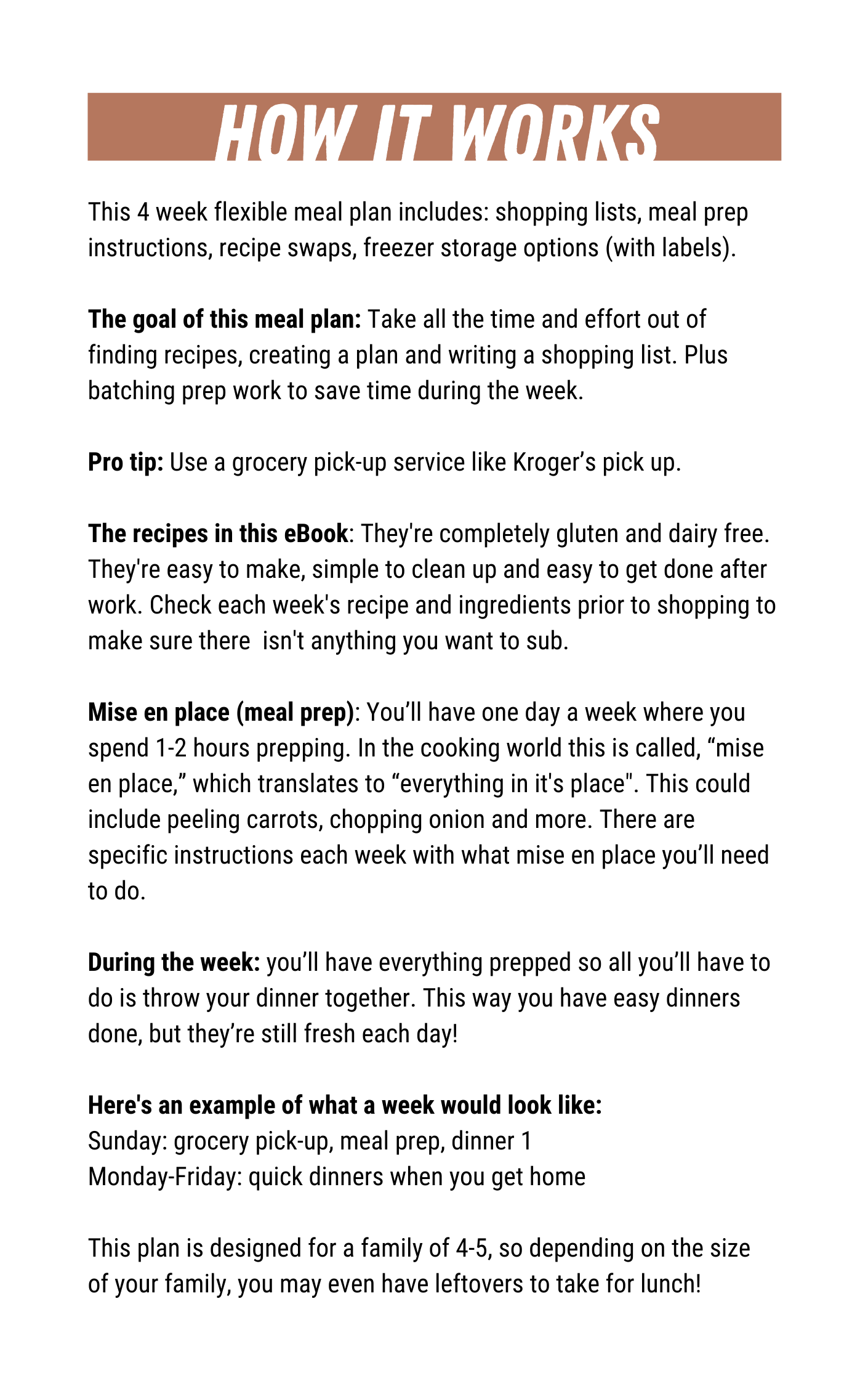 One Pot + One Pan Meal Plan