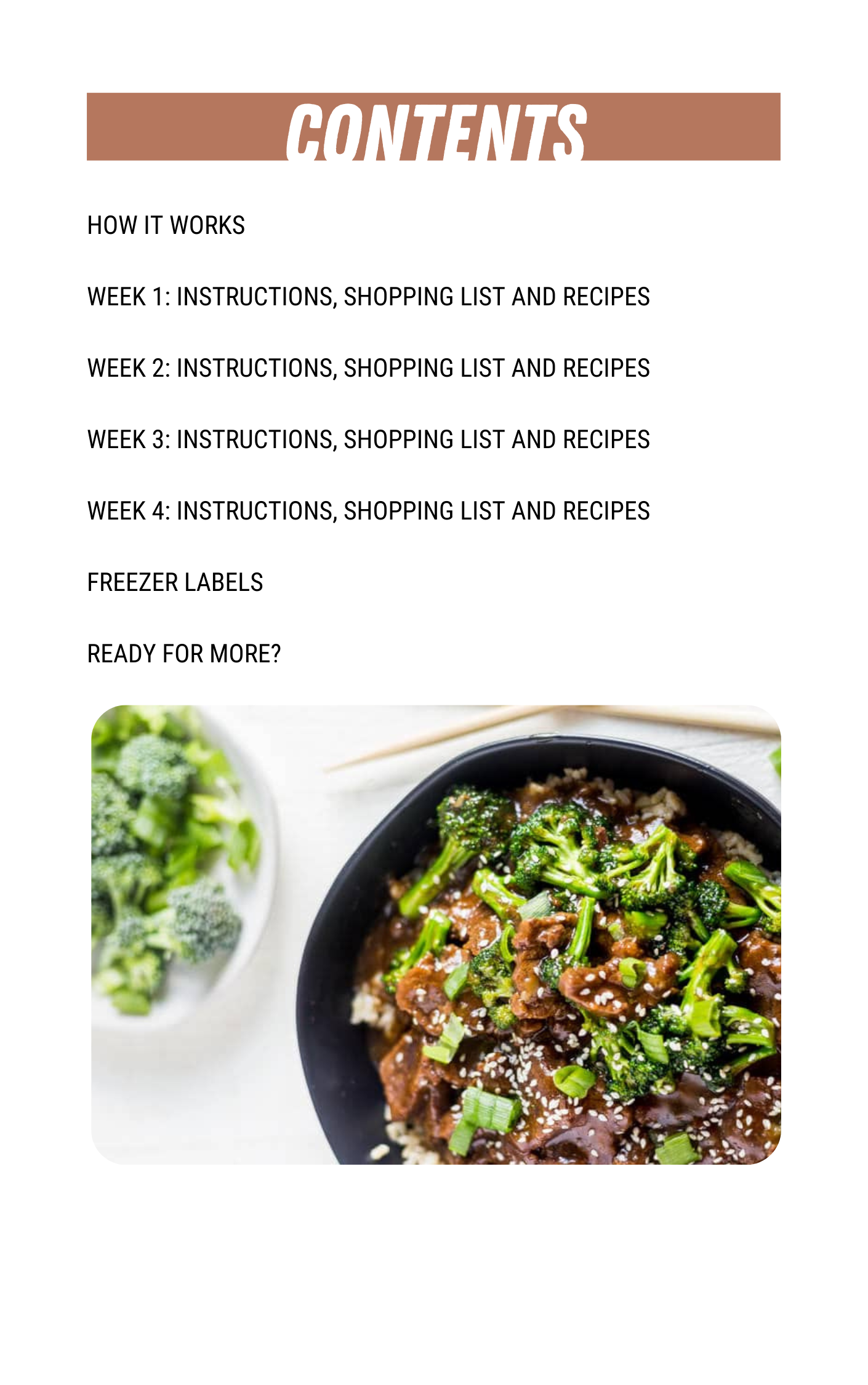 Gluten Free + Dairy Free Meal Plan